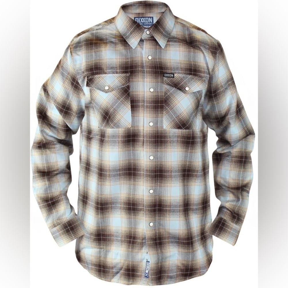 Dixxon Flannel Co Youth Pismo Anniversary Large long sleeve neutral plaid rare